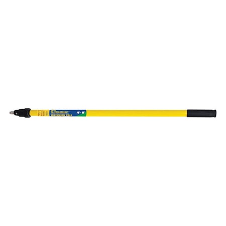 Premier 4-8 ft. x 1.5 in. Dia. Telescoping Fiberglass Extension Pole - Yellow & Black 1803360